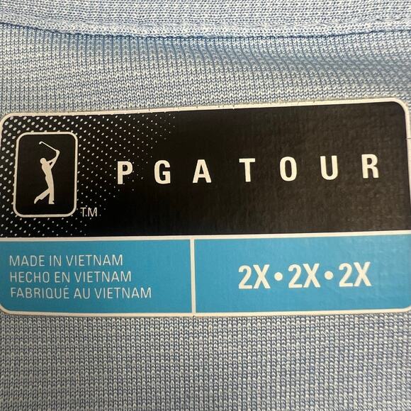 2 PGA Tour Polo shirts men’s XXL 1-Pro Series athletic fit coupe 1-PGA tour - Picture 10 of 10